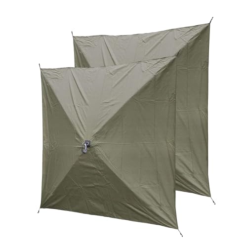 CLAM Quick-Set Wind and Sun Panel Attachment for Escape Sport Screen Shelter Canopy Tent with Carrying Bag, Accessory Only, Green (2 Pack)