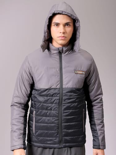 Image of The Indian Garage Co Men's Nylon Standard Slim Fit Mix & Match Puffer Jackets