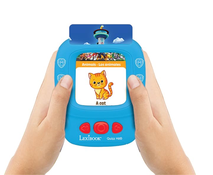 LEXiBOOK, Paw Patrol - Lecteur de cartes interactif bilingue - Jouet audio pour apprendre l'anglais et l