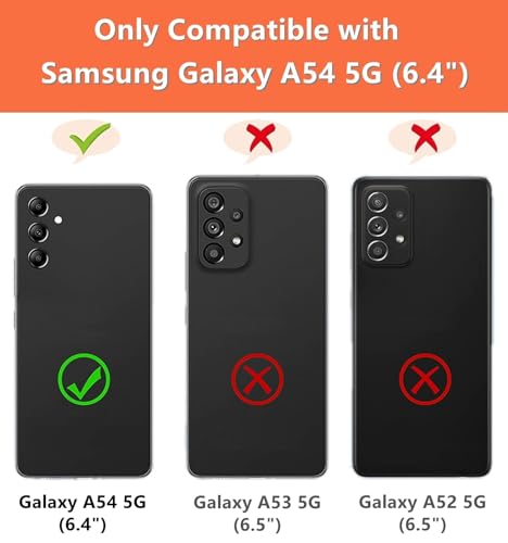 iCoverCase Compatible with Samsung Galaxy A54 5G Case with Card Holder, A54 5G Wallet Case for Women Men [RFID Blocking] PU Leather Protective Phone Case for A54 5G (Black Leopard) by iCoverCase - Image 2