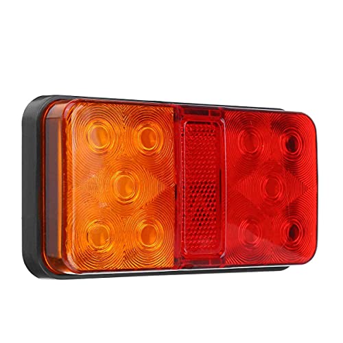 QSCTYG Feux De Remorque LED 2pcs 12V Voiture remorque arrière Camion arrière arrière-lumière Stop Feux de freinage de freinage de feu arrière feu arrière TAILLIGHT Turn Signal Lampe étanche 667 Cover