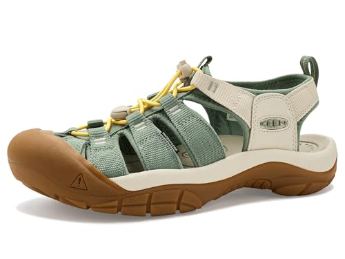 KEEN (キーン) レディース ニューポート H2 クローズドトゥ ウォーターサンダル, トライブロックリリーパッド。, 9.5