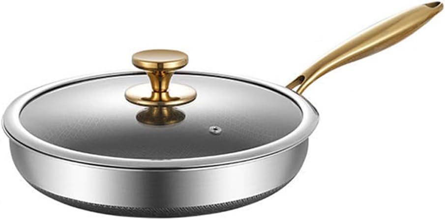Titanium Pan, 2026 New Upgrade Non Stick Titanium Pans for Cooking, Ultra-Durable, Scratch-Resistant, Even Heating Frying Pans, Compatible with All Cooktops,with lid,10.24In