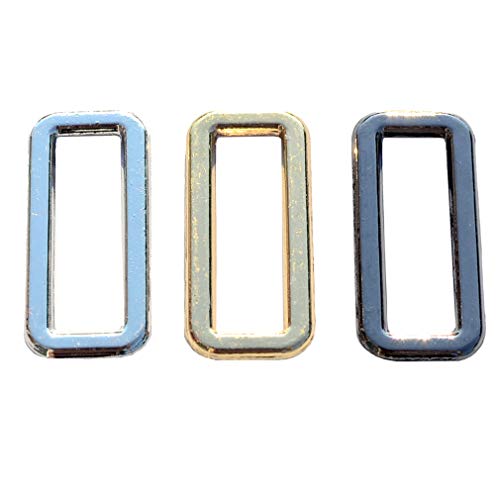Dgol 30Pcs 1 Inch Thin Belt Bag Die Cast Rectangle Ring Buckles Webbing Strap Loops Adjuster Square Buckle In 3 Color #TOP2