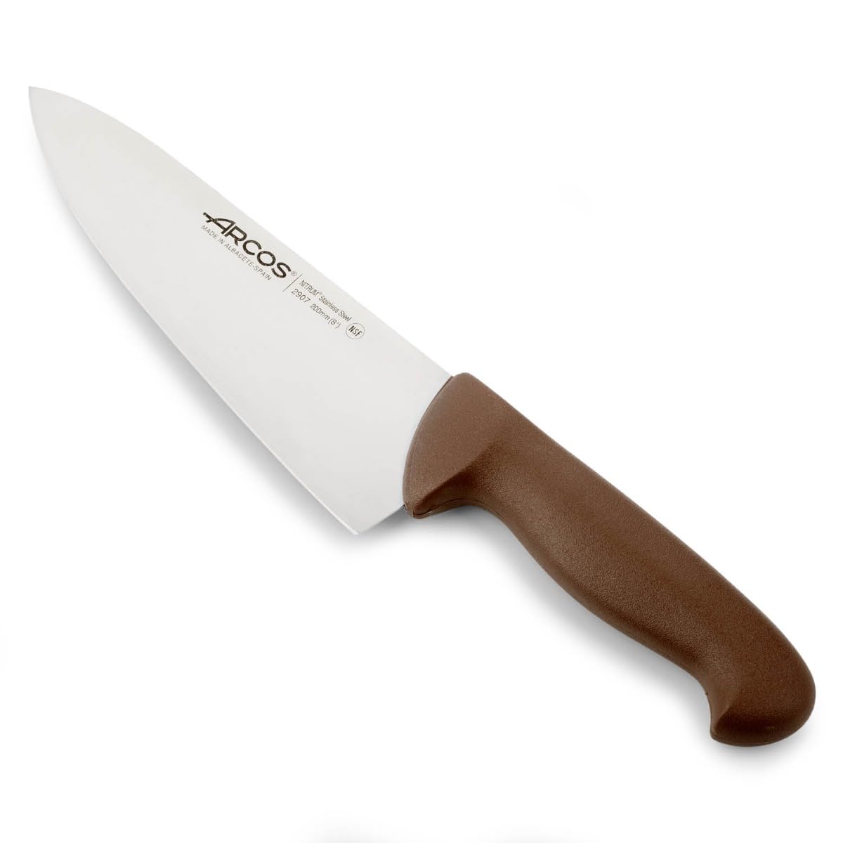 Arcos Cuchillo Chef con Hoja Acero Inoxidable Nitrum 200 mm. Cuchillo Cocina Profesional multipropósito. Mango ergonómico Polipropileno. Serie 2900. Color Negro. — view 23
