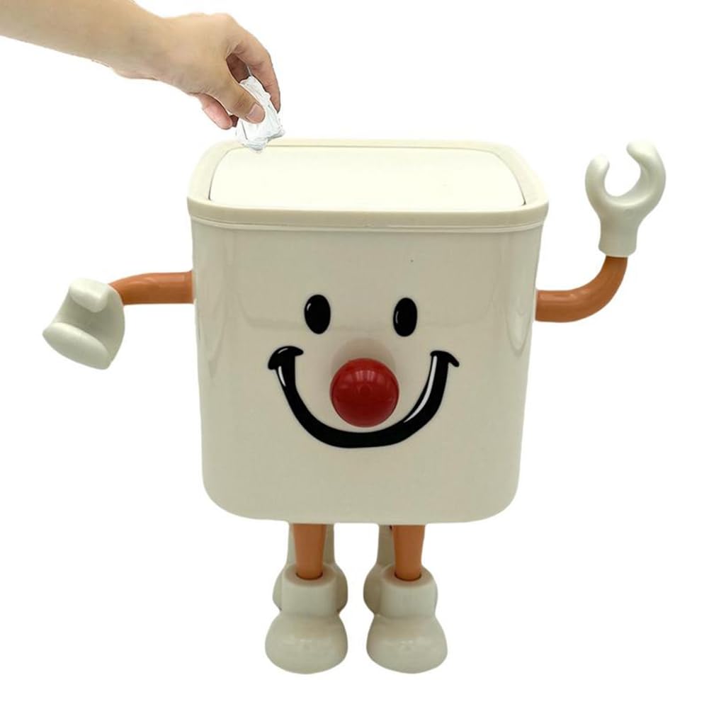 CTRLZS Desk Trash Can Table Top Jewelry Storage Organizer Makeup Organizer Multi-Functional Space Saving Desktop Dustbin