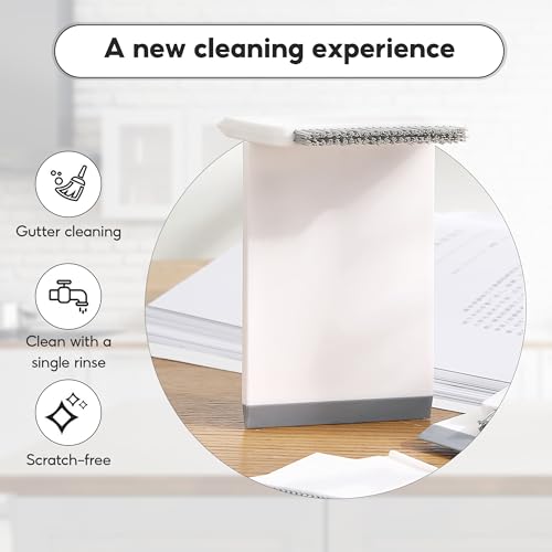 Image of Kitchen Sink Squeegee with Sink Brushes, 2-in-1 Sink & Countertop Cleaning Brush and Squeegee, Conveniently Hangs on The Kitchen Countertop and is Dishwasher Safe for Easy Cleaning(2 Pack)