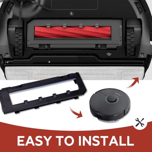 Image of Replacement Brush Guards Covers Back Cover for Roborock S7 Max Ultra, S7, S7+, S7 MaxV, S7 MaxV Plus, S7 MaxV Ultra, Q5,Q5+, Q7, Q7+, Q7 Max, Q7 Max+ Robot Vacuum (Black)