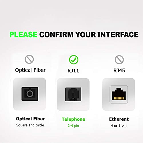 JAFSAL ONLINE RJ11 Cable ADSL Extension Lead Phone Cord Telephone Male to Male High-Speed Broadband Landline Microfilter Wire, 10m White