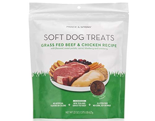Soft Dog Treats - Gluten Free Grass Fed Beef & Chicken Recipe Grain Free Soft Moist Meaty Dog Food - 22 oz