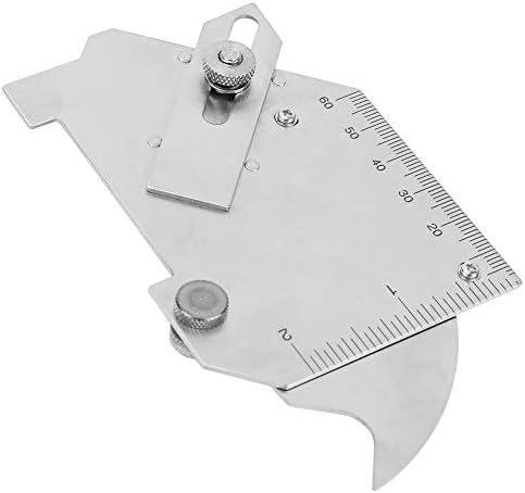 Welding Fillet Gauge,Stainless steel Imperial Metric MG-8 Bridge CAM Welding Seam Inspection Test Ruler with box,for Welding Measurement