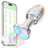 Anal Vibrator Analspielzeuge, Analplug mit 9 Vibrationsmodi Herzförmiger Sockel Prostata Stimulation Männer Buttplug, Farbe Analvibratoren Sex Spielzeug Analplug für Frauen Männer (Mittel)