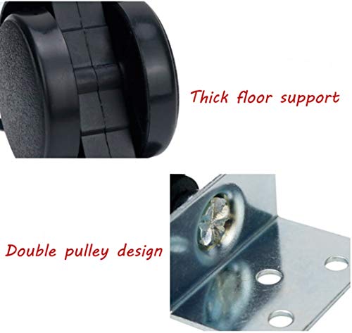 Roulettes de meuble type L avec direction multi-angles pour poussée fluide - 5