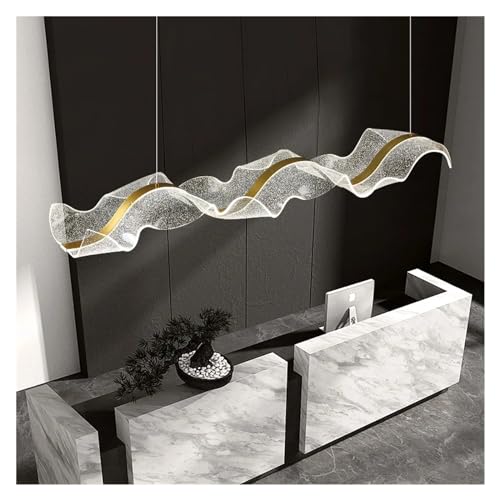 Lustre LED ondulé 120cm anti-éblouissement à intensité variable pour table - 5