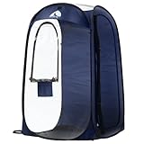 Sports Pod, Kilindeer Pop Up Weather Tent for 1 Person – Portable All-Weather Shelter with Clear TPU Panels, Instant Setup for Outdoor Events, Camping, Hiking, Wind & Rain Protection (Blue)