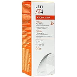 Crema Leti At4 Bebé Leti At-4 Facial Crema Emoliente SPF20 Piel Atópica y Seca, 50ml