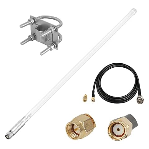 Nelawya LoRa Antenna 868Mhz 8dBi Outdoor Indoor Omni-Directional Antenna with 10ft Ultra Low Loss KMR240 Cable for Nebra RAK Sensecap Bobcat Syncrob Helium HNT Hotsport Miner White Cover