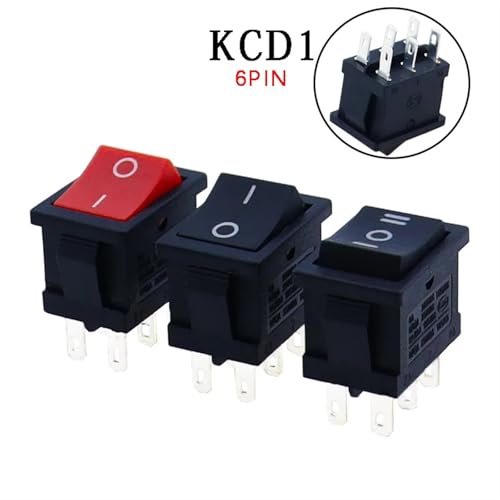 Interruptor KCD2 basculante de 6 pines para solucionar fallos de conexión 3