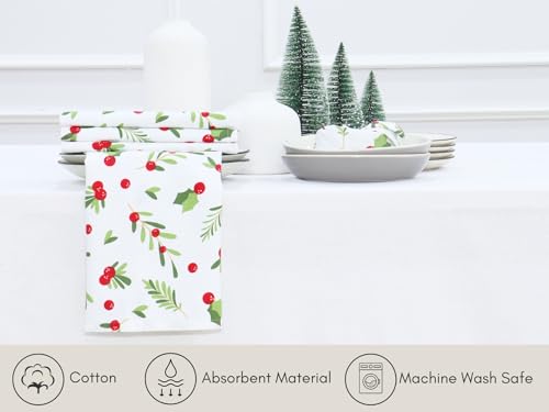 Servilletas de Tela Navidad 18x18 Set x6 Algodón miniatura 3