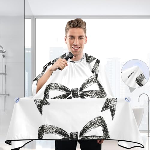Elegante capa impermeable para corte de cabello con cierre ajustable de broche para barbería profesional y estilismo miniatura 6