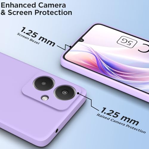 Image of Outlouders Back Cover for Redmi 13C 5G | Camera Protection | Durable Soft Matte Silicone Bumper Case (Purple)