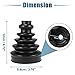 uxcell CV Joint Boot 0.94 Inch Diameter Dust Dirt Protective Rubber Cover Universal for Car Black