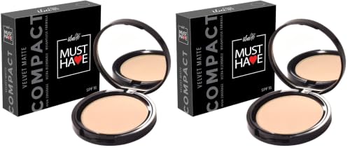Image of Iba Must Have Velvet Matte Pressed Compact Powder-Cool Vanilla, 9G High Coverage, Ultra Blendable, Spf 15, Oil Free Fresh Matte Finish Look, Halal Certified & Vegan Makeup - Oily, Multicolor