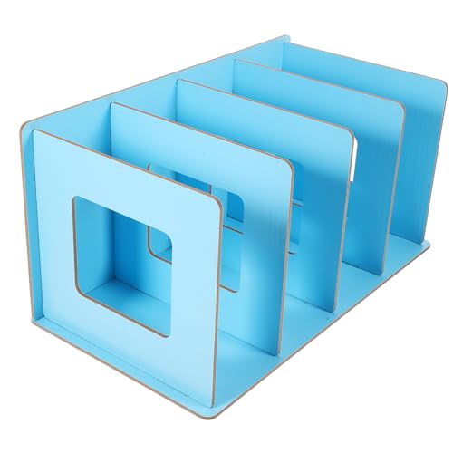 Angoily Wooden Book Stand Organizer for Vinyl Records and Compact Desktop Storage Rack for Easy Access Natural Design for Use