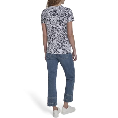 Image of Nautica Women's Solid V-Neck Short Sleeve T-Shirt Shirt