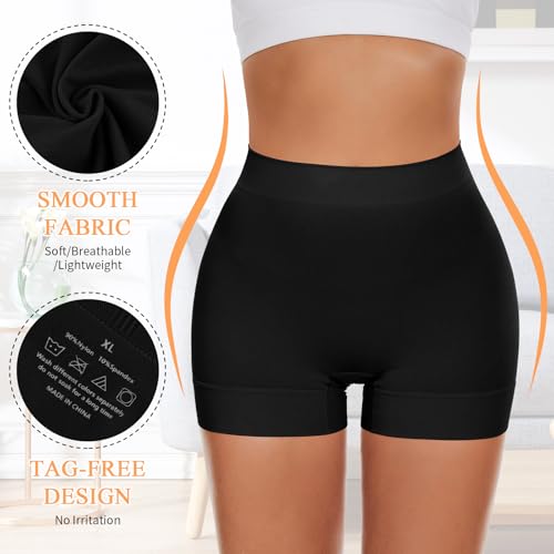 Image of FRESBEIT Slip Shorts for Women Under Dress,Boyshorts Panties Anti Chafing Boyshorts Smooth Shapewear Shorts
