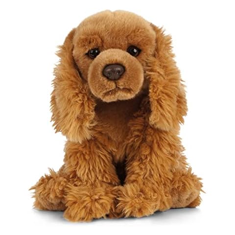 Living Nature Cocker Spaniel, Realistic Soft Cuddly Dog Toy, 22cm Cover