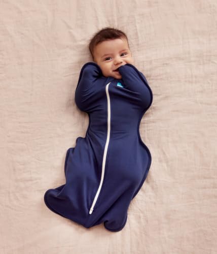 Image of Love to Dream Swaddle UP, Sleep Sack 0-3 Months, Self-Soothing, Improves Sleep, Secure Fit Helps Calm Startle Reflex, Baby Essentials Must Haves Newborn, 1.0 TOG, Small 8-13 lbs, Navy