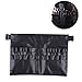 Trucco professionale 1PC della vita della cinghia pennello Portable 22 tasche Cosmetic Brush Holder Beauty Tool Organizer con l'artista PU cintura cinghia di vita del cuoio sacchetto di trucco (nero)
