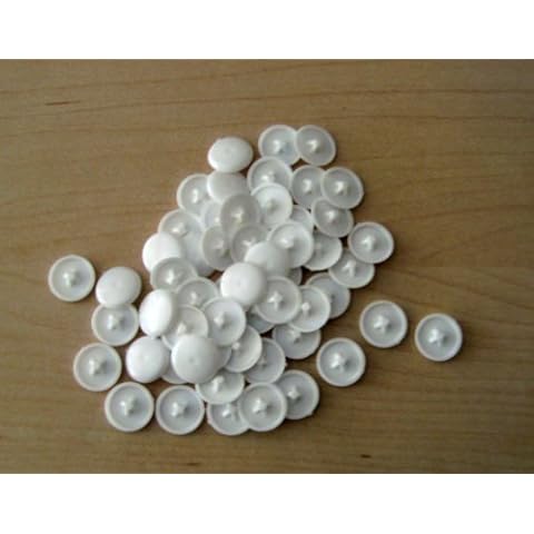 PACK OF 50- POZI SCREW COVER CAP/ FOR POZI SCREW WHITE/FITS MOST 6-10 SCREWS Cover