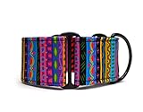 Ajustable Collar Martingale Para Perro: Ethnic Pink, Hecho a Mano en España por Wakakán