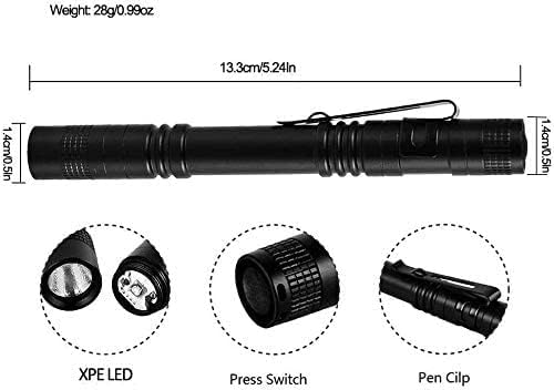 MODOAO Pen Torch, Mini LED Pocket Flashlight, 10 Pack Slim Torch Design for Precision Inspection Mechanical Repair - Image 4