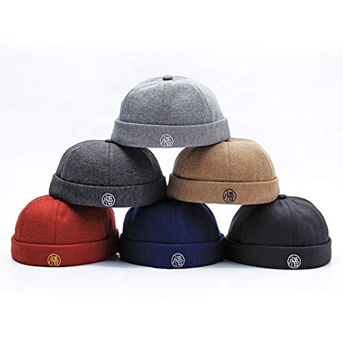 Embroidery Parent-Child Skullcap Beanies Hat Pumpkin Hat Foldable Portable Brimless Hat Bonnet Sailor Hat（3 Sizes）2