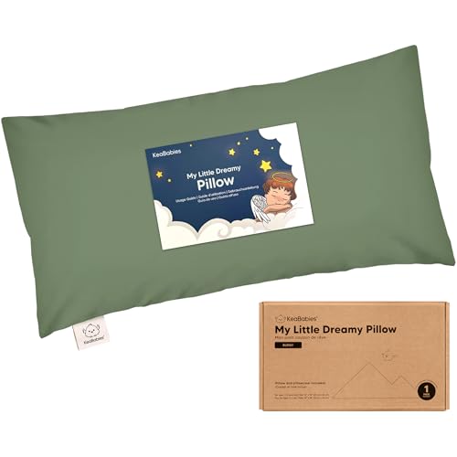 Toddler Pillow with Pillowcase, 10x18 My Dreamy Pillow (Jungle Green)