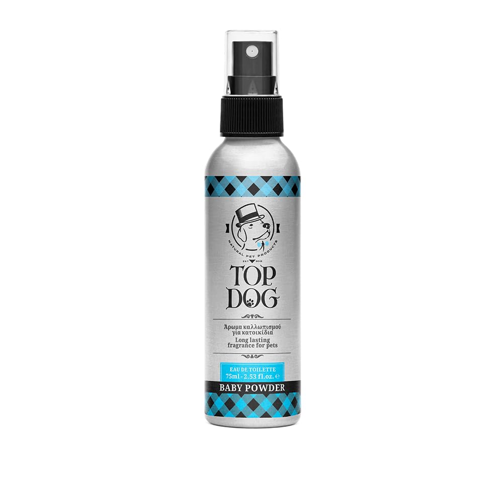 Perfume para Perros - Colonia Hidratante - Aroma Vainilla y Talco - con 80% Ingredientes Naturales - Top Dog Baby Powder