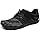 JUEQIBAA Herenschoenen Barefoot Schoenen Sneakers Voor Brede Voeten Sportschoenen Volledig Zwart 45 EU