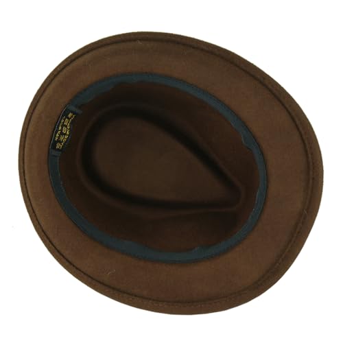 Image of FREEBIRD99 100% Wool Felt Panama Fedora Hat Short Brim Trilby Flat Hat for Men Women