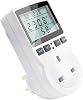 KETOTEK Power Meter Energy Monitor UK Plug, Watt Meter LCD Display Electricity Usage Monitor 11 Monitoring Modes, Watt Volt Amp Power Consumption Meter Overload Warning UK Plug for Home Appliances