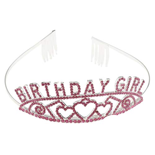 oshhni Impressionantes Joias de Coroa de Aniversário de Menino com Tiara de Cristal E Strass