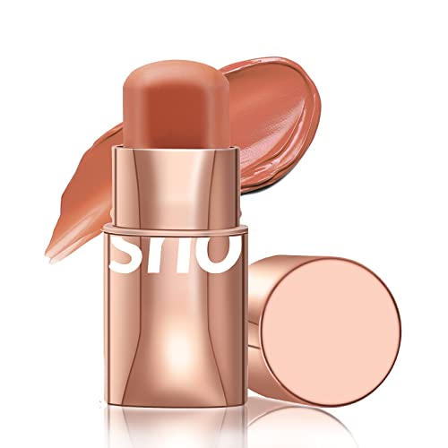 Boobeen Cream Blush Stick For Cheek Makeup, Multi Stick Makeup Face Blush Stick Matte Natural, Lightweight Buildable Blush Makeup Stick For Cheeks Eyes And Lips, Nude Creamy Formula #TOP15