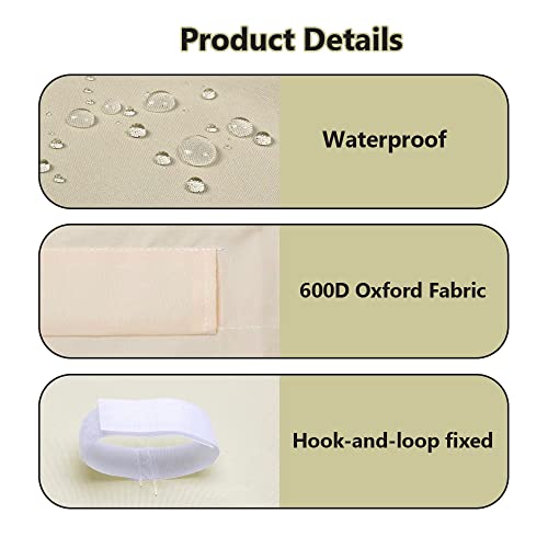 Housse balancelle terrasse bâche Oxford 600D imperméable 190x132x15cm - 4