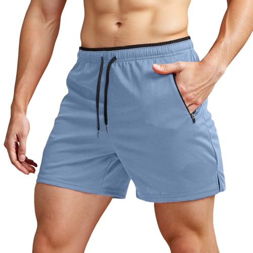 Generisch Herren-Laufshorts Hellblau