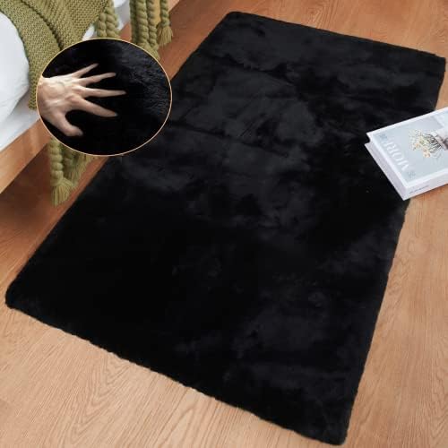 Amazon.com: ORINOVA Faux Rabbit Fur Rug Machine Washable Area Rugs ...