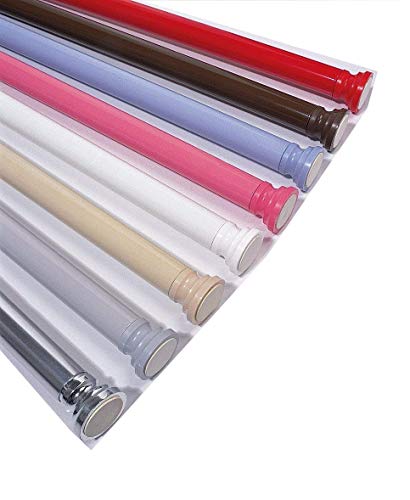 Ekershop EXTRA DICK ALU Duschvorhangstange Chrom Matt 140-250 cm Silber Matt Teleskopstange Klemmstange NEU Cover