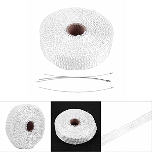 Fita isolante de carro de 5 m envoltório térmico com 4 abraçadeiras de aço inoxidável tubo de escape