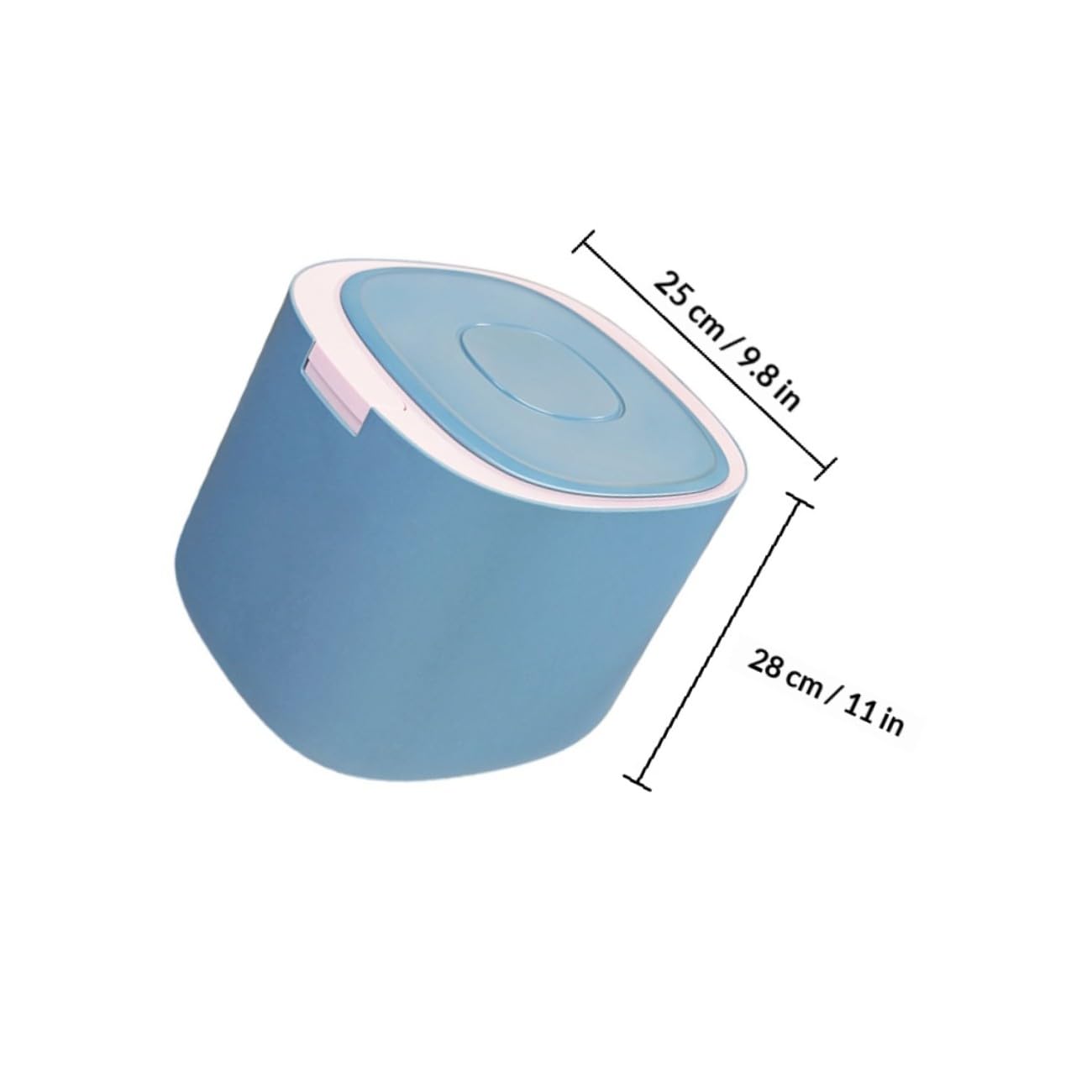 BESPORTBLE Bidone Porta Crocchette per Animali Domestici 11l in Pp Igienico Coperchio Ermetico Blu, Facile da Usare per Conservazione Alimentare Domestica